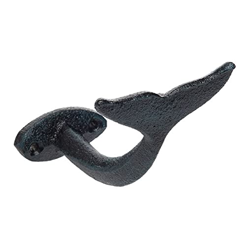 Beachcombers B22705 Iron Whale Tail Single Wall Hook, 5.12-inch Length