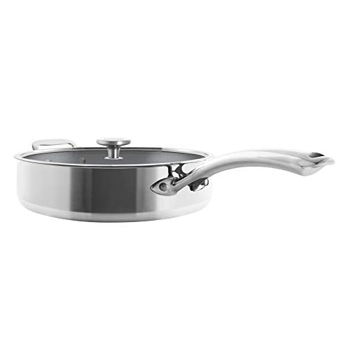 Chantal 3.Clad 5 quart Tri-Ply Stainless Steel Saute Pan with Ceramic Nonstick Coating