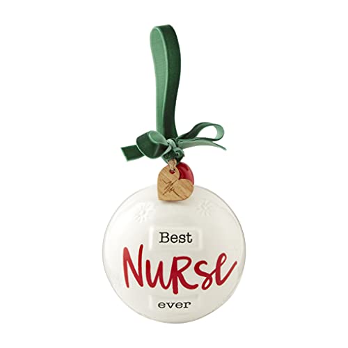 Mud Pie Best Nurse Ever Ornament, 4 1/2-inch