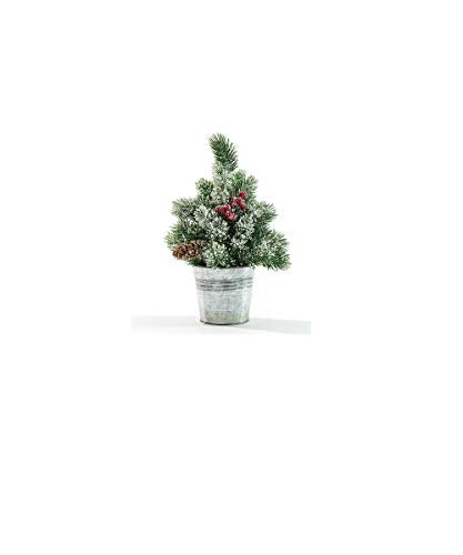 Giftcraft 657632 Potted Pine Tree Decor with Displayer, 11-inch Height