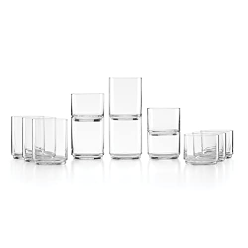 Lenox Tuscany Classics 12Pc Tall & Short Glasses, 5.51, Clear