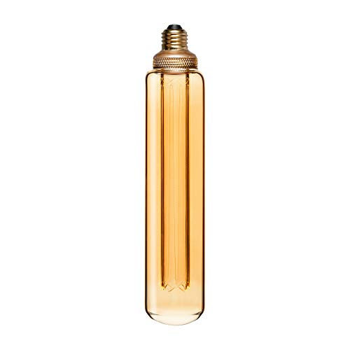 Next Glow Decorative LED Light Bulb E26 Medium Base, Laser-Cut Inner Pillar 3.5W, Dimmable T60 Style Glow, Beautiful Home Decor Lighting for Kitchen, Pendant Fixtures. (Amber)