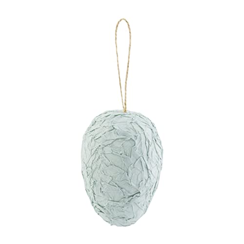Mud Pie Paper Mache Egg Decor, 4" x 2.5", Blue