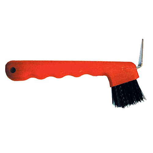 Intrepid International Hoof Pick with Brush Red