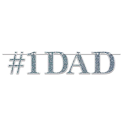 Beistle Glittery Silver"#1DAD" Letter Banner- 1 pc.