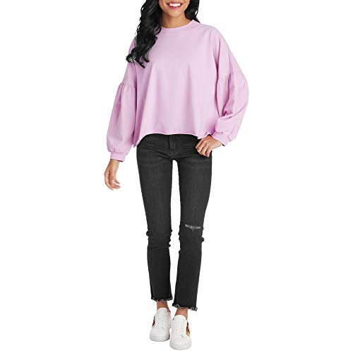 Mud Pie Women's Landon Peplum Top,Medium,Lilac