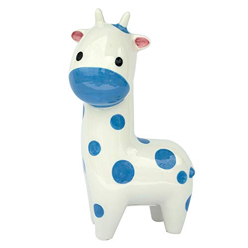Birchwood Applesauce Ceramic Piggy Bank, Blue, Giraffe