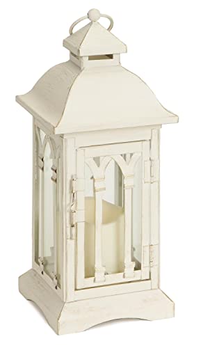 Melrose Shabby Cottage Chic Led Flameless Candle Holder Lantern Party Decor