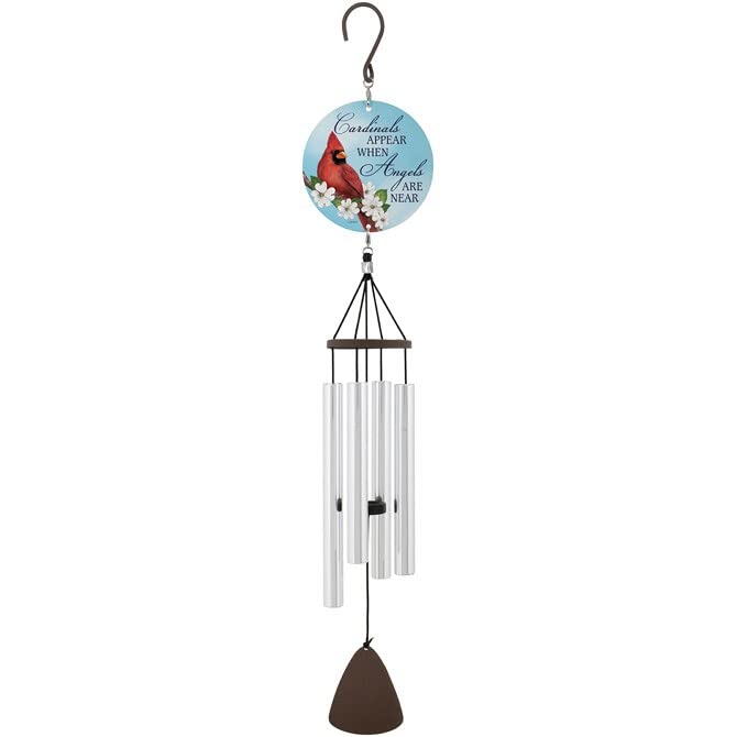 Carson Home Accents Angels are Near Wind Chime, 27-inch Length, Aluminum