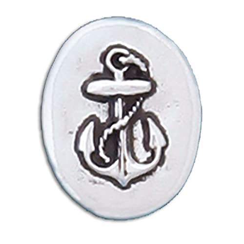 Basic Spirit Pocket Token Coin - Anchor/Refuse to Sink - Handcrafted Pewter, Love Gift for Men and Women, Coin Collecting
