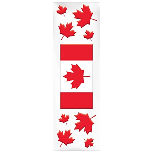 Amscan Canadian Pride Gel Clings | 6" x 19" | 1 Pack