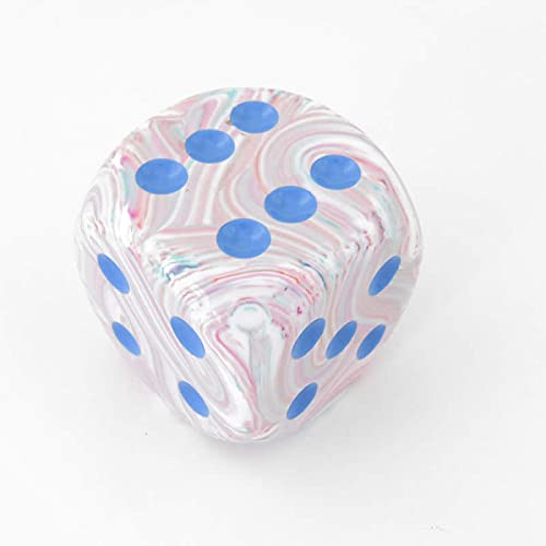 Pop Art Festive Die with Blue Pips D6 50mm (1.97in) Pack of 1 Chessex