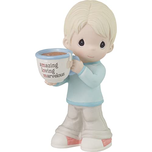 Precious Moments 223008 Mom, You‚Äôre Amazing Blonde Boy Bisque Porcelain Figurine