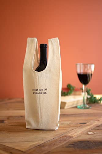 Kalalou NRV2311 Wine Bags with Quirky Sayings, 13-inch Height, Set of 6