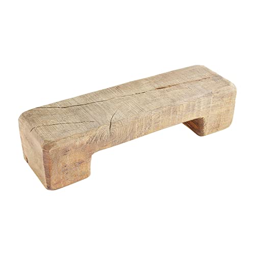 Mud Pie Reclaimed Wood Riser,Small, 13" x 3.5" x 3", Brown
