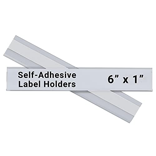 C-Line Self-Adhesive Label Holders, Top Load, 1 x 6 Inches, Clear, Pack of 50 (87627)