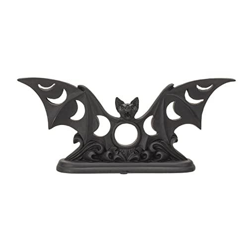 Pacific Trading Giftware Alchemy Gothic Lunaeca Tea Light Candle Holder Phases of The Moon Bat Ornament