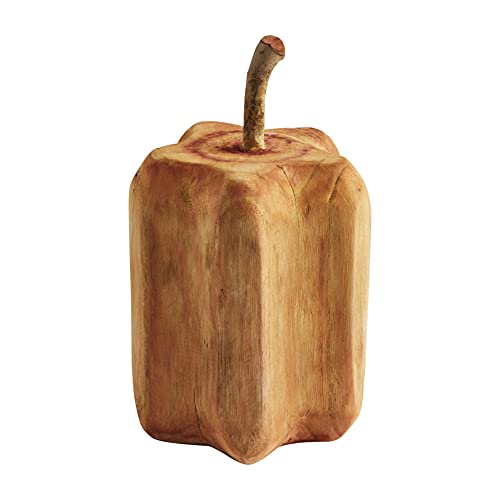 Mud Pie Orange Carved Pumpkin Sotter, 11 1/2" x 6 1/2" Dia, Tall