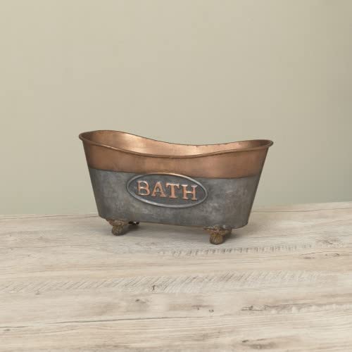 Gerson International Decorative Antique Bathtub, 11.6 Inch Length, Metal