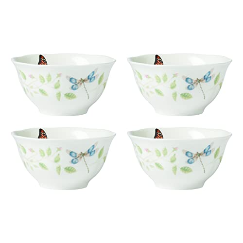 Lenox Butterfly Meadow Vines 4Pc Rice Bowl Set, 3.31, Multi