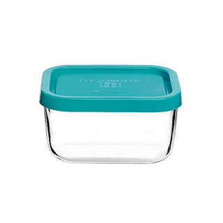 Bormioli Rocco Frigoverre 54 oz square with teal lid