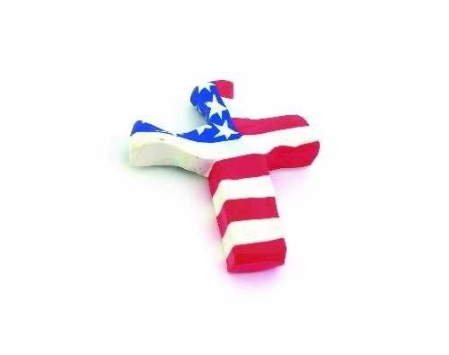 First & Main Calypso Studios Inc. 106234 Pocket Cross - Comforting Clay44; Patriotic 3 in.