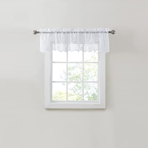 Belle Maison Renaissance Home Fashion Lacey LACE Rod Pocket Valance