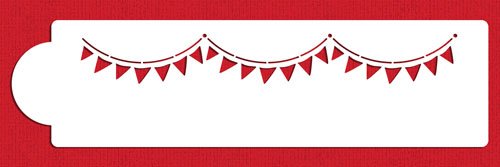 Designer Stencils Triangle Bunting Cake Stencil SW106 by Sharon Wee