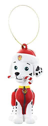 Kurt Adler Paw Patrol Marshall with Candy Cane Fire Fighter Dalmatian Christmas Ornament
