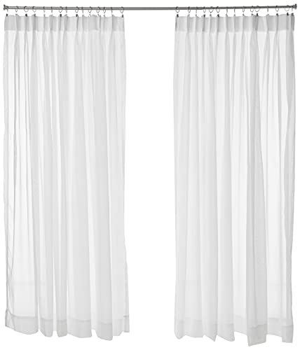 Belle Maison Stylemaster Splendor Pinch Pleated Drapes Pair, 2 of 72" by 84", White