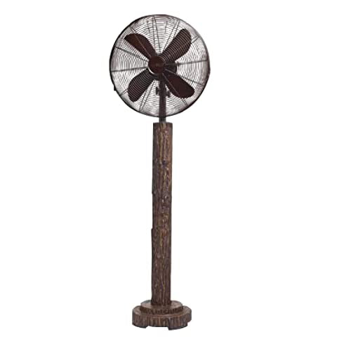 DecoBREEZE Fir Bark 16-Inch Pedestal Fan 3-Speed Oscillating Stand Fan