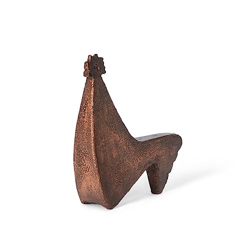 Park Hill Collection Folk Art Hen Figurine, Small, 10-inch Height, Tabletop Decoration