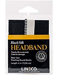 Lineco Silk Bookmaking Headbands - Black