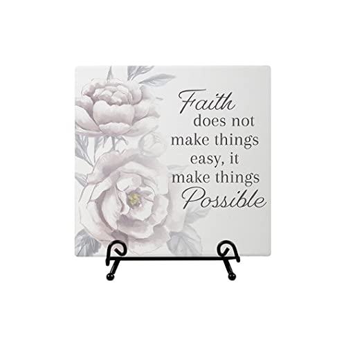 Carson Home Easel Plaque, 6-inch Square (Faith Possible)
