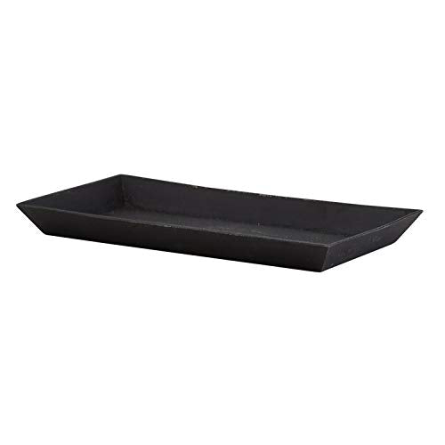 Creative Brands 47th & Main Rustic Serving Tray, 10.2 x 5.80-Inches, Cast Iron Black