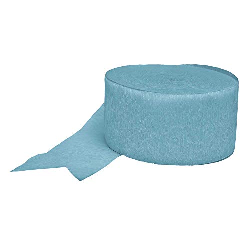 Amscan Baby Blue Solid Crepe Streamer | Party Decor