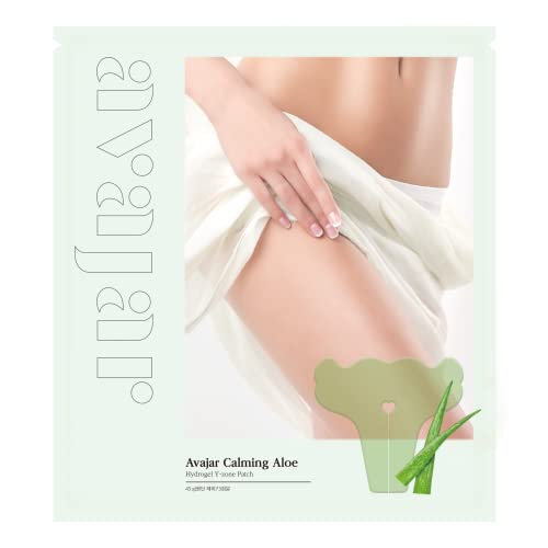 Avajar Calming Aloe Hydrogel Y -Zone Patch (3EA) Private Parts Cooling and Bleaching Patch - Bikini & Brazilian Waxing Soothe Patch