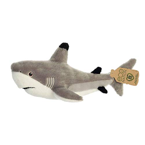 Aurora Eco Nation 35017 Black Tip Shark Plush Animal Toy, 15-inch Width