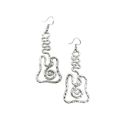 ANJU JEWELRY Silver Plated Collection Earrings - Guitar