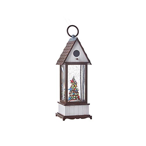RAZ Imports 2021 Holiday Water Lanterns 11.75" Birds in Christmas Tree Lighted Water Birdhouse