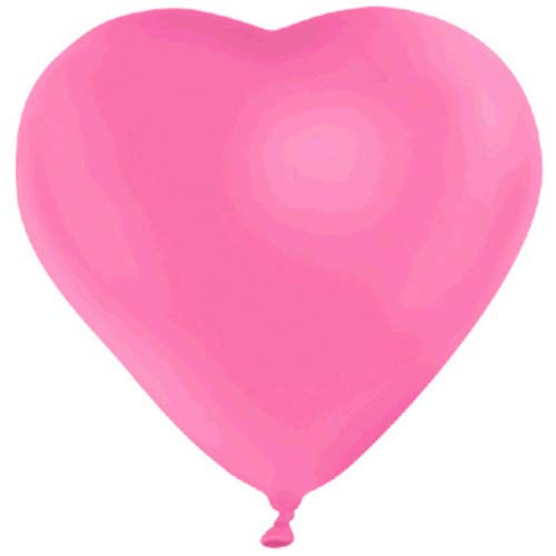 Amscan Party Supplies Heart Shaped Latex Balloons ‚Äö√Ñ√´ Bright Pink, One Size