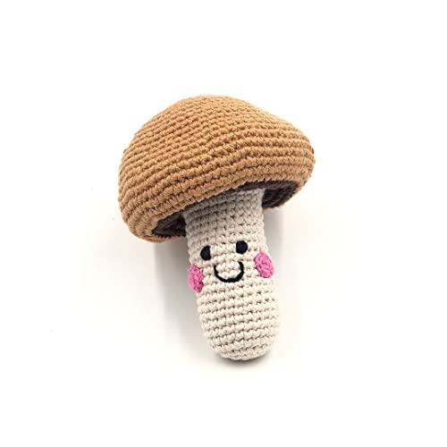 Pebble | Handmade Friendly Mushroom - Brown | Crochet | Fair Trade | Pretend | Imaginative Play | Machine Washable