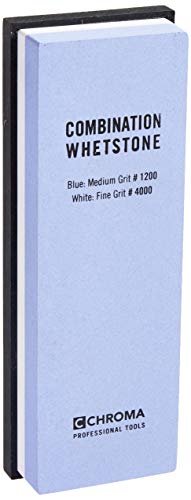 Chroma 1200/4000 Combination Whetstone Kitcen Cutlery, Multicolor