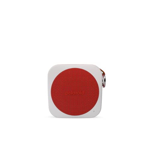 Exertis Polaroid P1 Music Player (Red) - Super Portable Wireless Bluetooth Speaker Rechargeable with IPX5 Waterproof and Dual Stereo Pairing