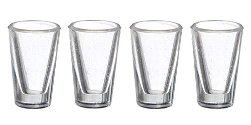 Aztec Imports Dollhouse Miniature 1:12 Scale 4pc Water Glasses SET #G7267