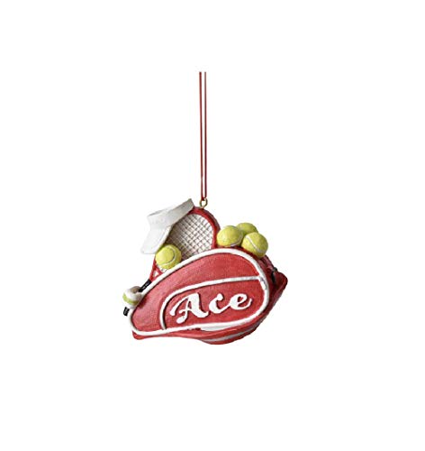 Ganz MX180258 Ace Tennis Bag Ornament, 3-inch Height, Resin and Polyresin