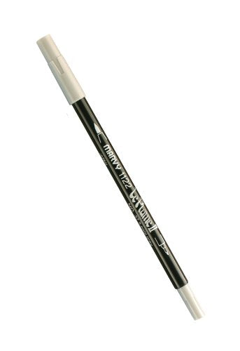 Uchida 1122-C-37 Marvy Extra Fine Tip Le Plume II Double Ender Marker Pen, Light Cool Grey