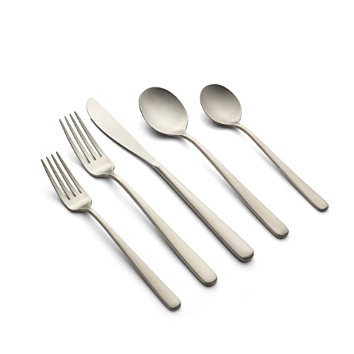 CAMBRIDGE Silversmiths Lorenn Satin 20-Piece Flatware Set, Service for 4