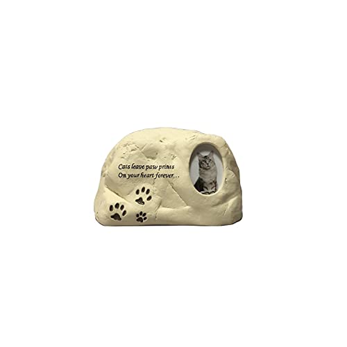 Comfy Hour Loving Memory Collection Cat Paws Decorative Pet Urn - Cats Leave Paw Prints On Your Heart Forever, Beige