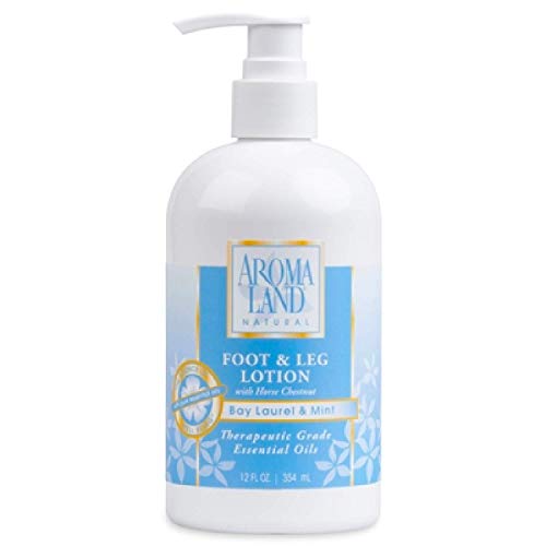 AromaLand - Natural Foot & Leg Lotion With Horse Chestnut Bay Laurel & Mint - 12 oz.